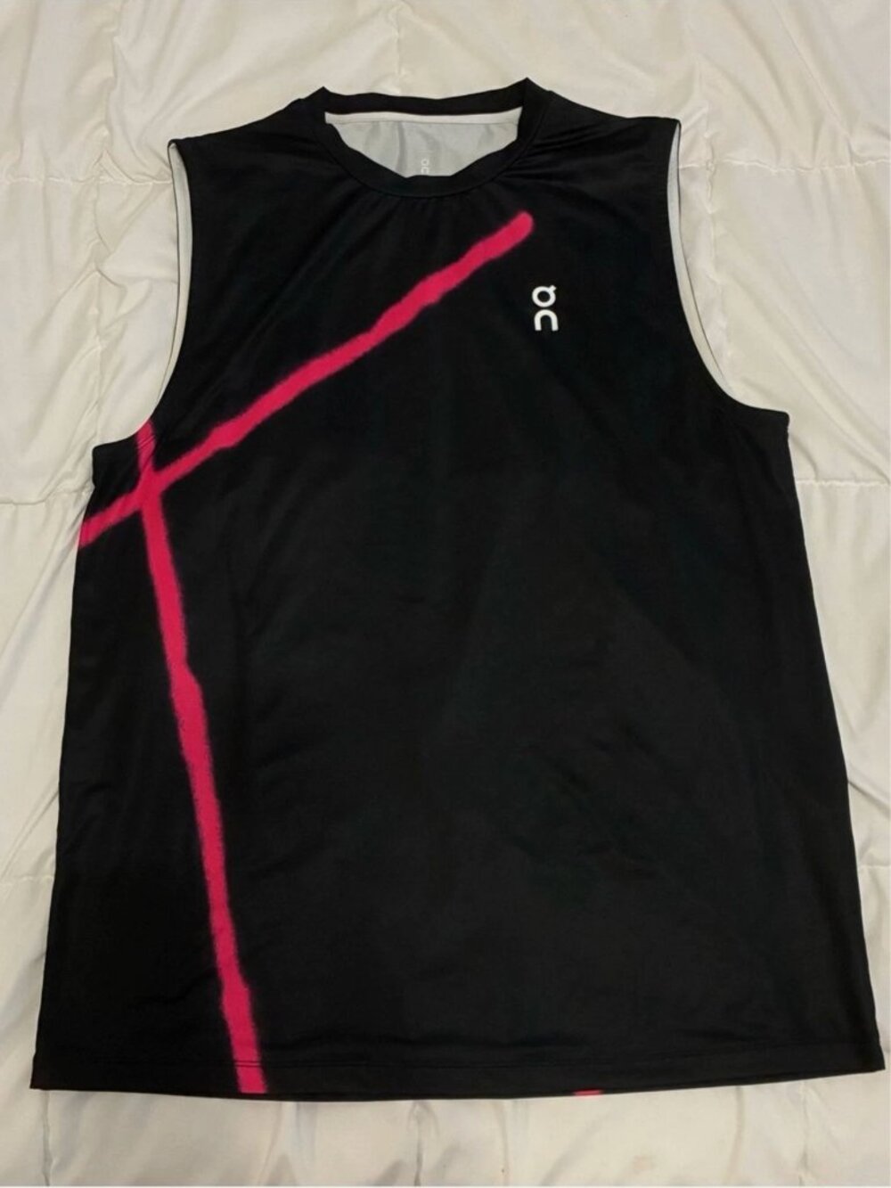 On Running Men's Court Tank Black with Pink Accent Size S - Picture 5 of 9